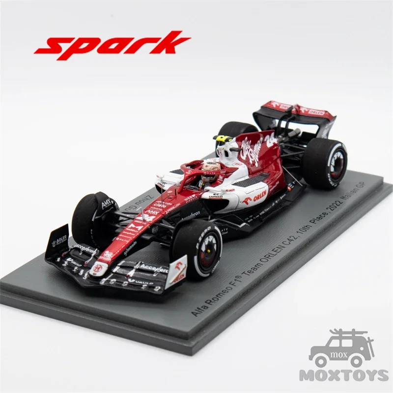 Модель автомобиля Spark 1:43 Alfa Romeo F1 Team ORLEN C42 No 24 Zhou GuanYu 10th Ltalian 2022 года