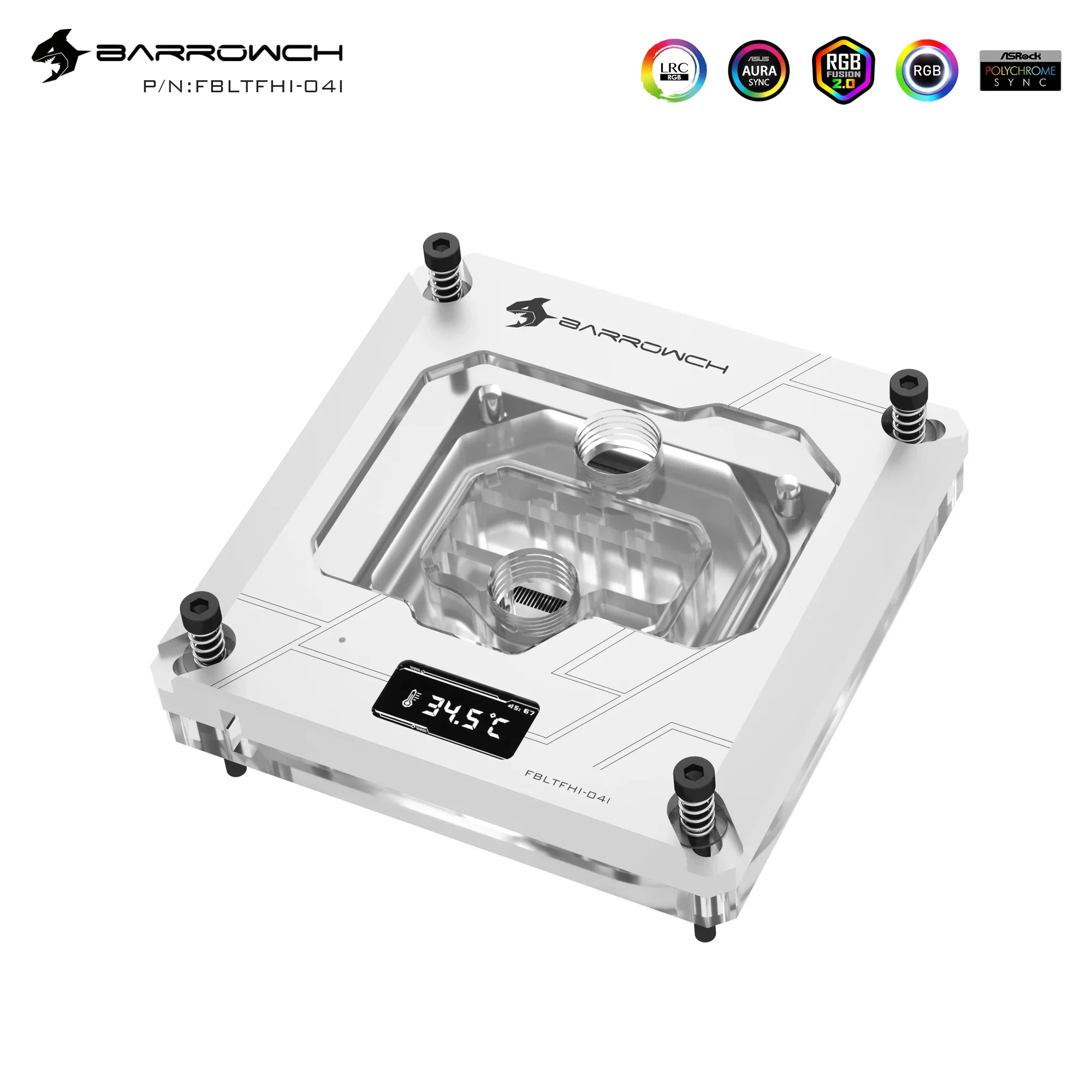 Barrowch FBLTFHI-04I для платформы Intel Lga115X/1700/X99/X299 блок водяного охлаждения процессора с