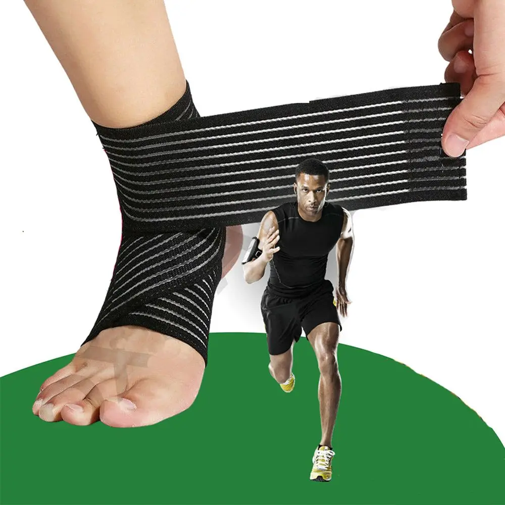 

NEW Sports Wrap Bandage Ankle Strain Adjustable Elastic Ankle Support Brace Guard Protector Running Compression Straps