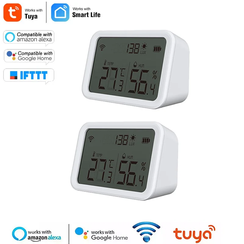 

Tuya Smart ZigBee Temperature And Humidity Sensor Indoor Hygrometer Thermometer With LCD Display Support Alexa Google Assistant