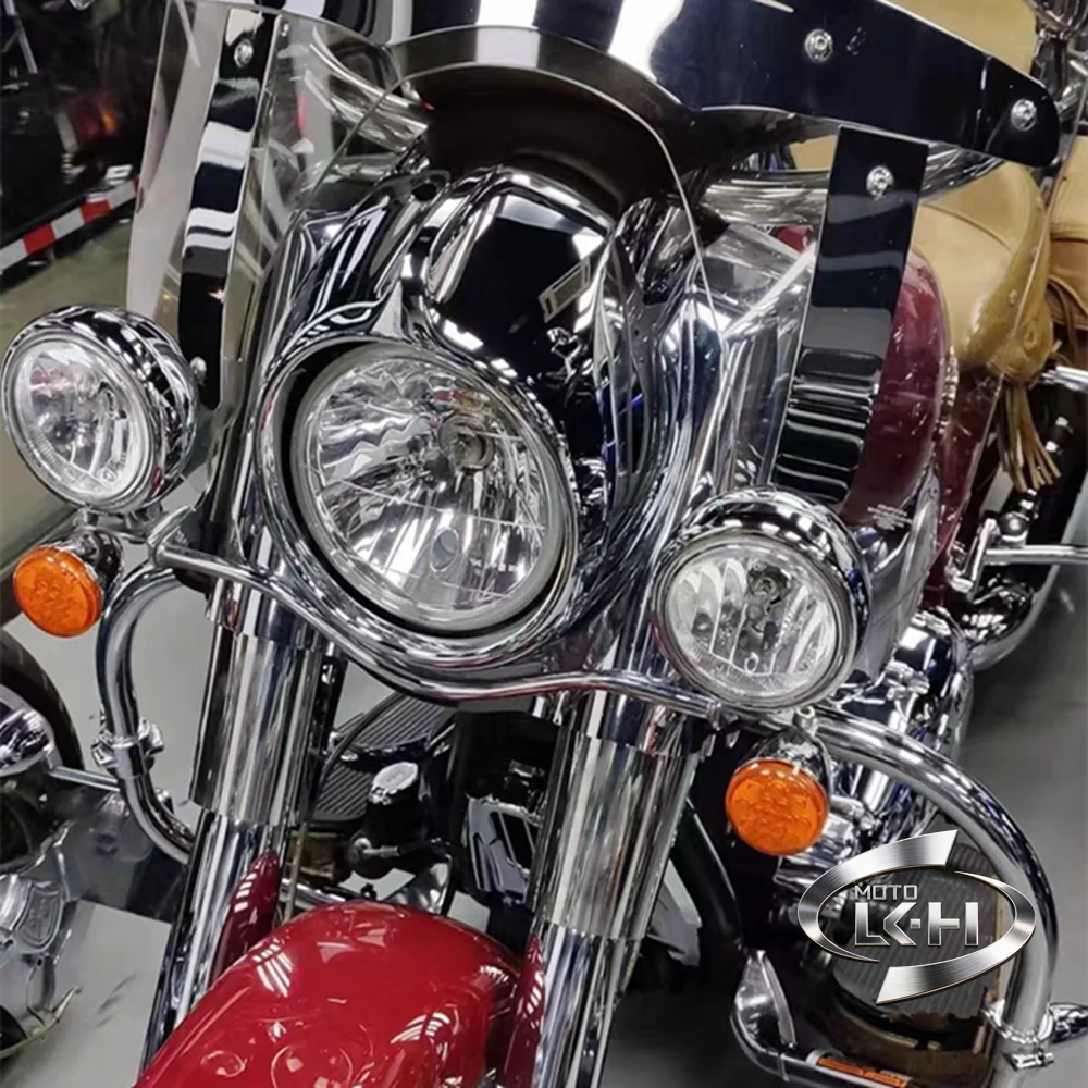 Фото Комплект светодиодных вспомогательных фар для мотоциклов Indian Chief Dark 106, Classic Springfield 111, Vintage 2014-2024 №2