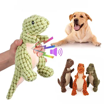 Pet Dog Squeaky Plush Dinosaur Toys Interactive Dog Chew Toys Plush Stuffing Pet Supplies Small Dog Chew Molar Toys 1