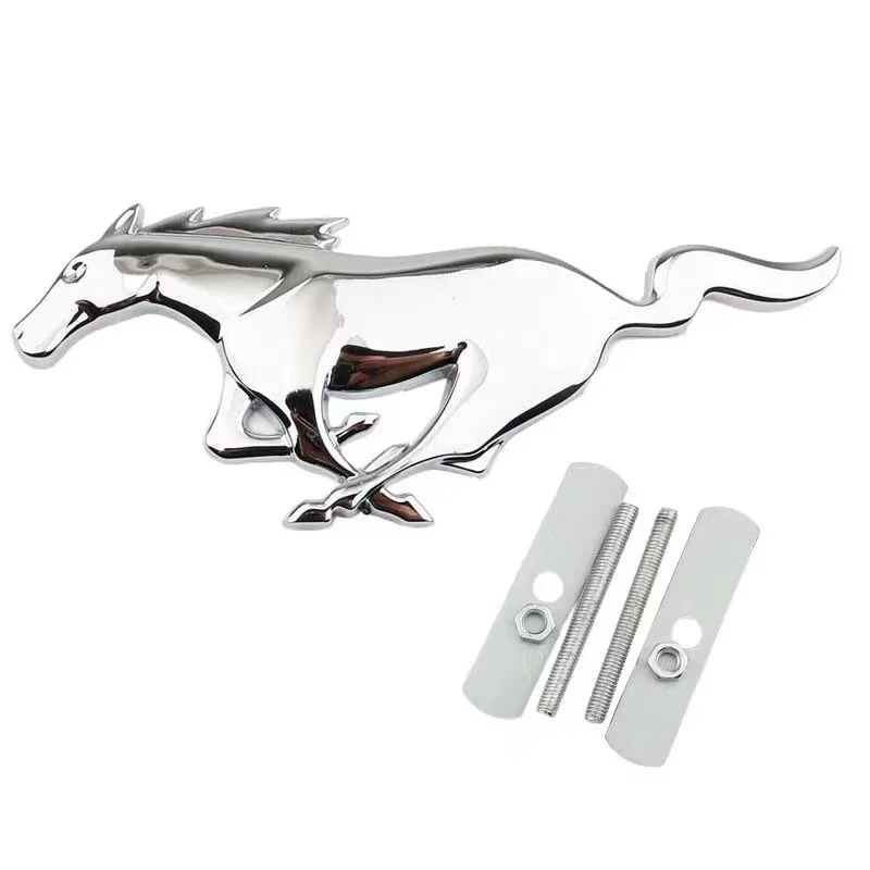 

3D логотип лошади, металлическая наклейка на передний капот автомобиля для Ford Mustang Focus Mondeo ROUSH SHELBY GT GT500, эмблема заднего багажника, наклейки на значок