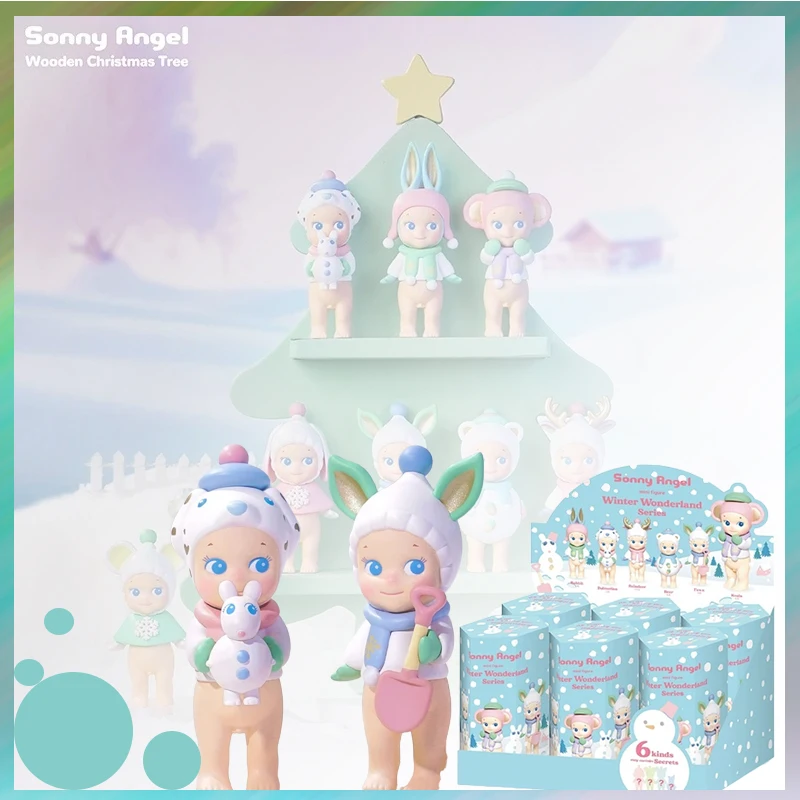 

Коллекционные Аниме фигурки Sonny Angel серии «Зимняя Страна Чудес», Коллекционная модель куклы-сюрприз, игрушки «Угадай сумку», рождественские подарки для детей