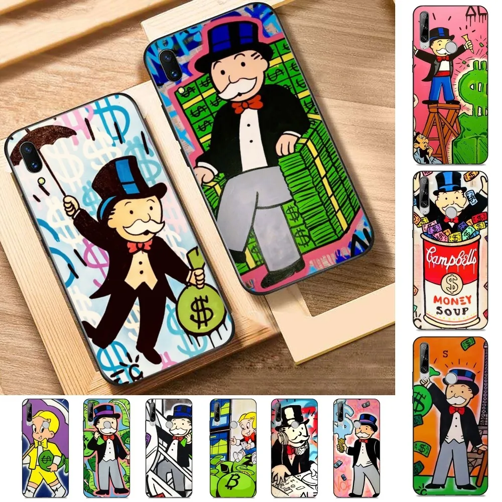 

Trend Cartoon Dollar Alec Monopoly Phone Case For Huawei Y9 6 7 5 Prime Enjoy 7s 7 8 plus 7a 9e 9plus 8E Lite Psmart Shell