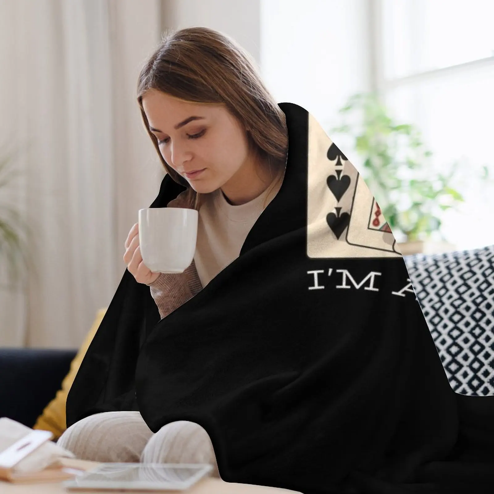 I'm All In - Royal Flush Одеяло для покера Модные диваны Роскошные дизайнерские одеяла