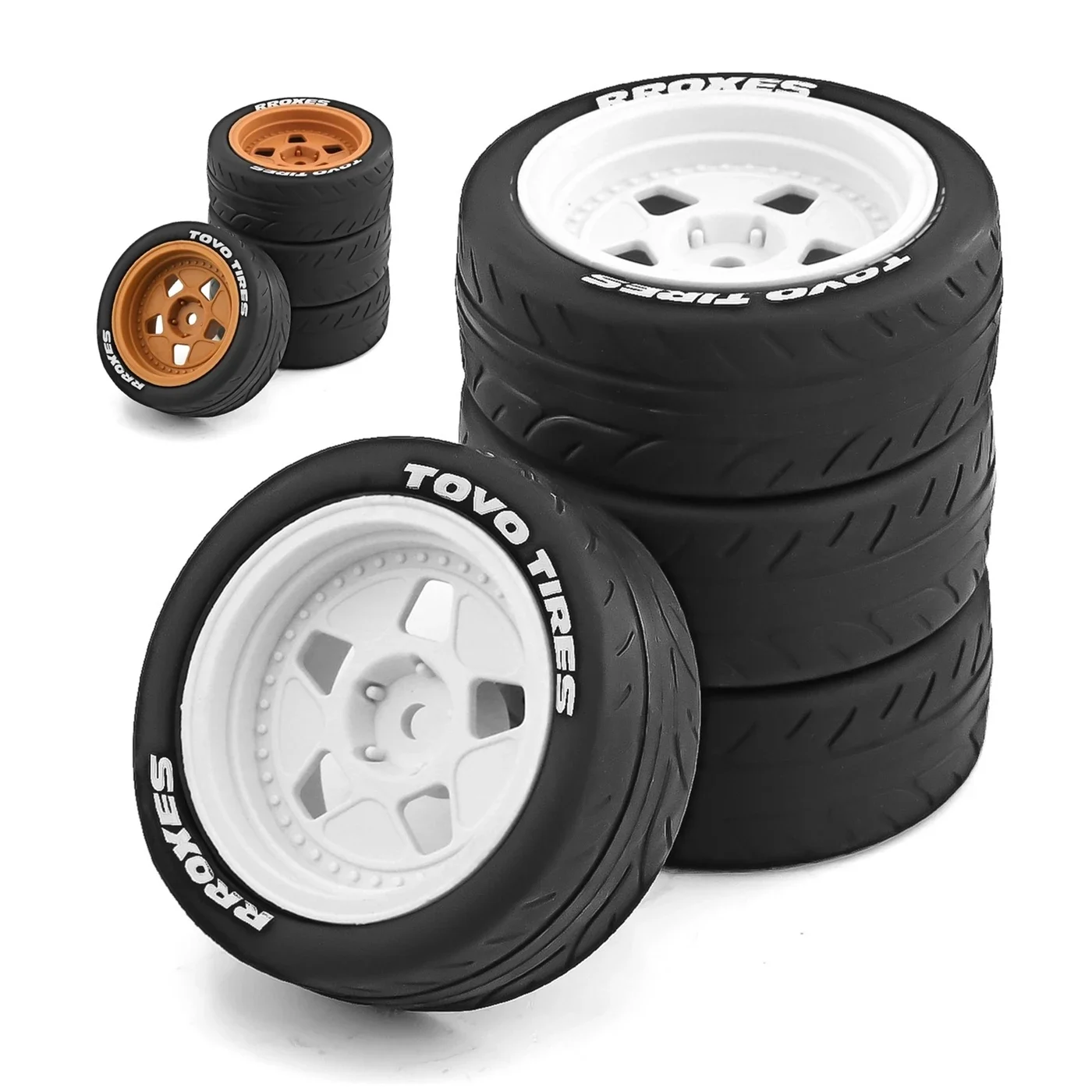 4 шт. резиновые шины для Tamiya TT01 TT01E TT02 TT02B TA06 XV01 XV02 PTG-2 1/10