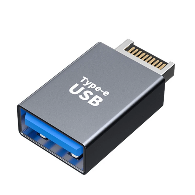 

2022 New Type E Male to USB3.0 Female Adapter for Computer Motherboard Front Panel Header