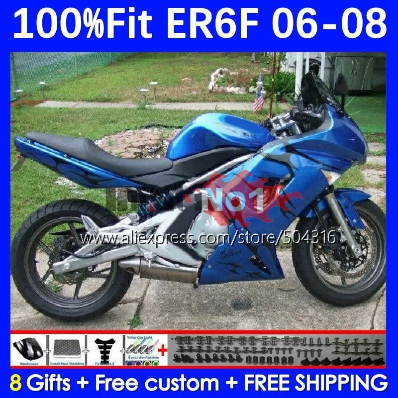 

Injection Body For KAWASAKI NINJA 650R ER6 F 650 R ER 6 F 53MC.82 ER-6F ER 6F ER6F 06 07 08 2006 2007 2008 Fairing blue stock