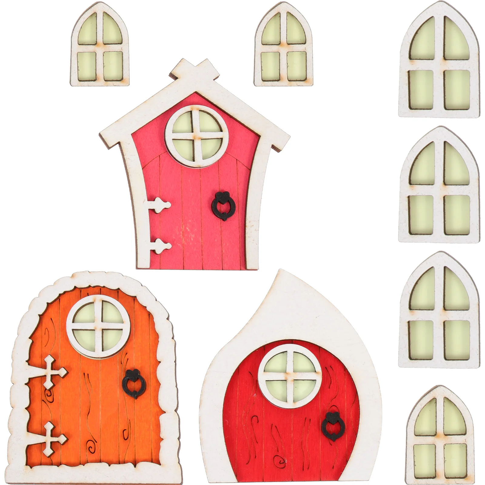 

Миниатюрные двери для кукольного домика, эльфийские ворота, маленькие миниатюрные деревянные украшения для зубов в виде дерева