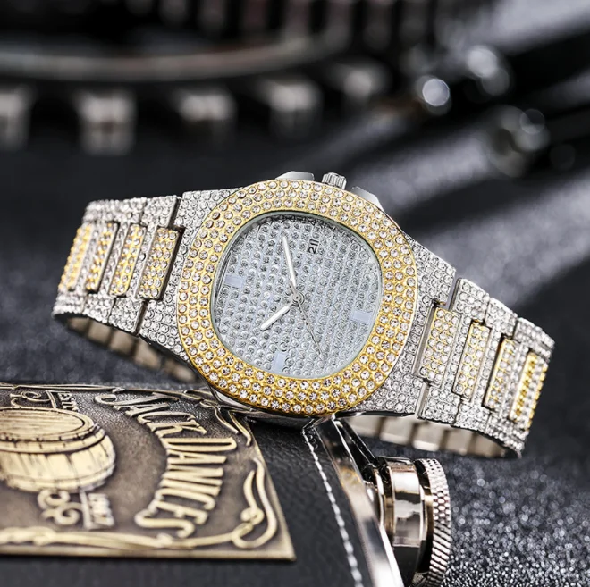 Luxury Full Crystal Watch Fashion Watches for Woman Quartz Analog Wriistwatch with Calendar Кварцевый аналог часов