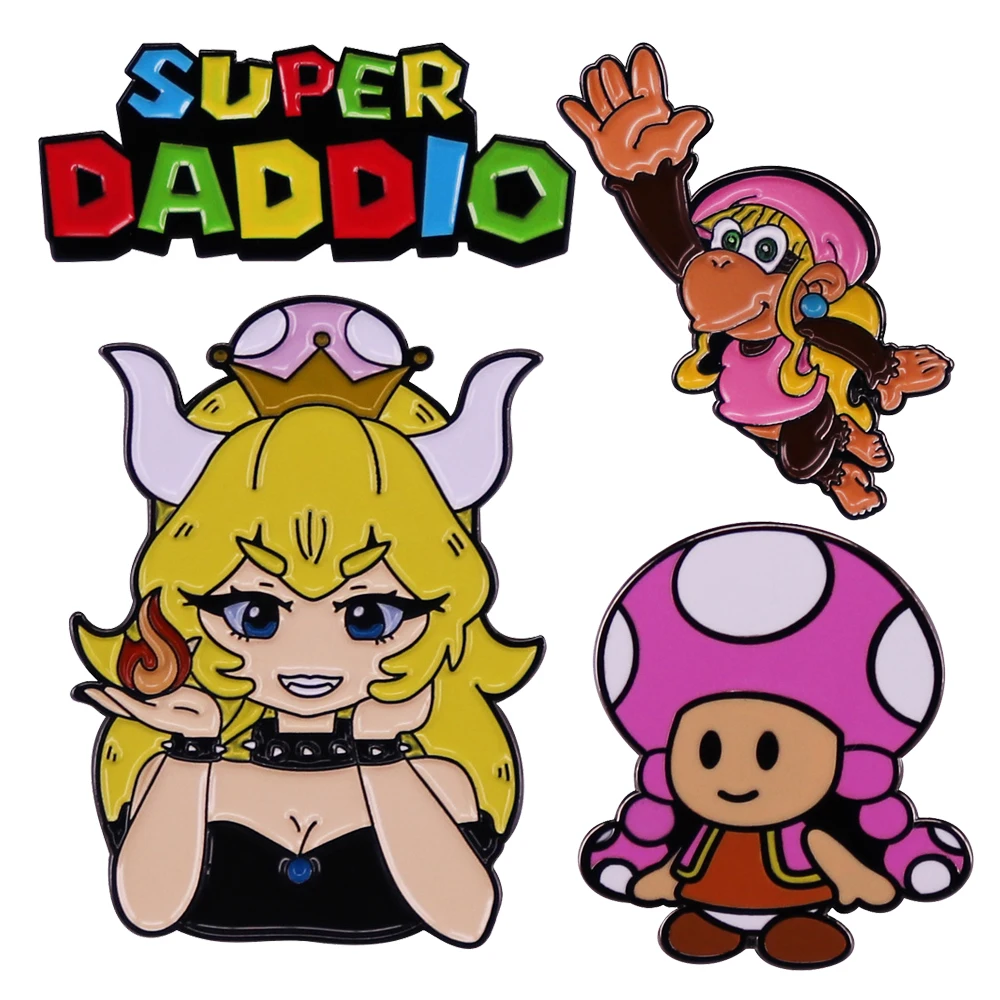 

Cute Classic Game Cartoon Women's Brooches Enamel Pins Lapel Pins for Backpack Anime Badges Jewelry Accessories Gifts for Kids