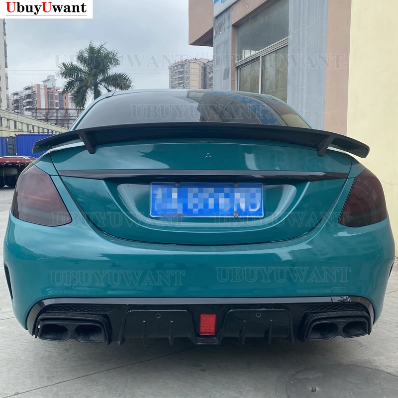 

Use For Benz C Class W205 Spoiler 2014--2019 Year Sedan Real Carbon Fiber Rear Wing Accessories