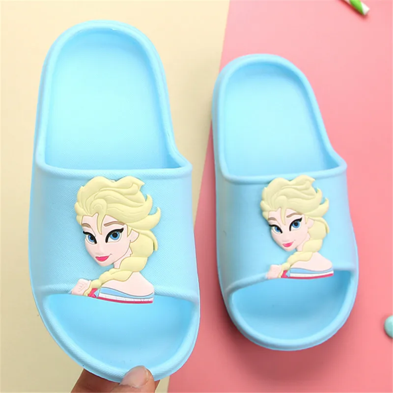 

Disney children's summer sandals and slippers girl baby cute frozen elsa princess indoor non-slip soft bottom slippers