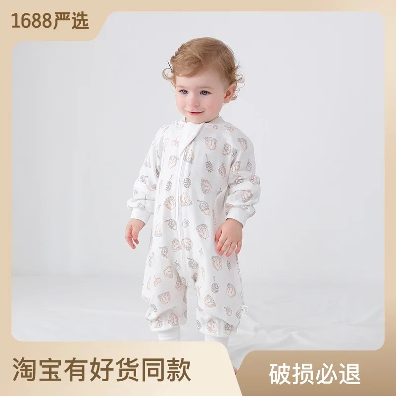 

Baby jumpsuit bamboo cotton double-layer gauze ha coat crawler baby spring and summer children's jumpsuit thin style