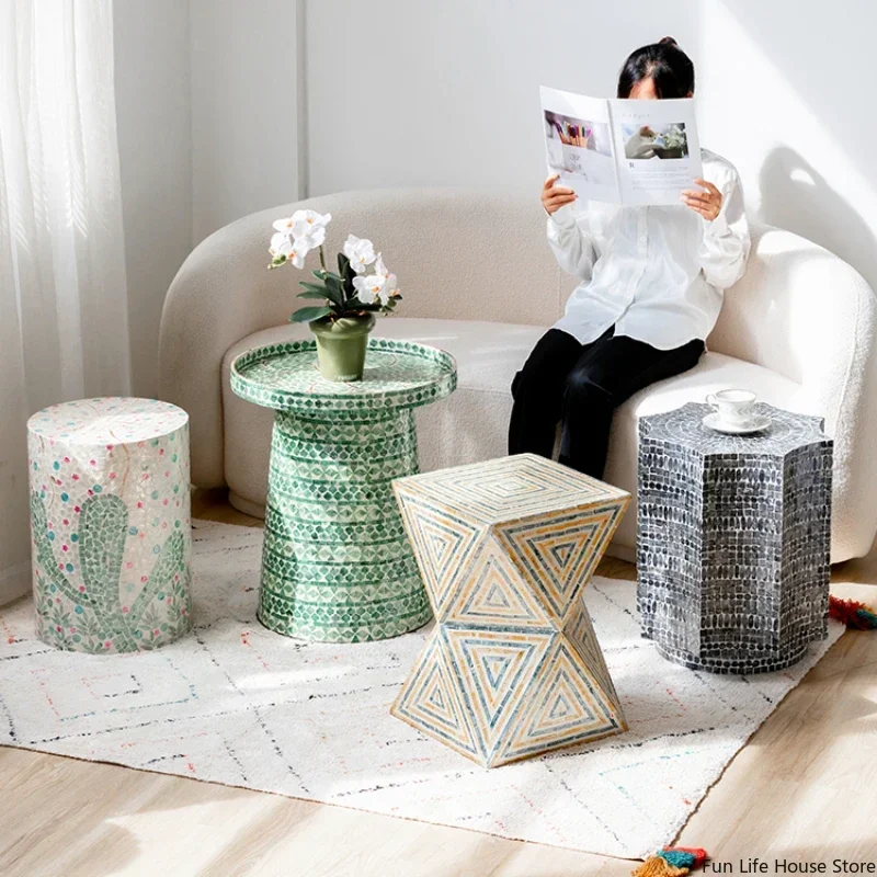 

Nordic Simple Creative Coffee Table Decoration Shell Side Table Living Room Sofa Corner Table Home Furniture Decoration Gift
