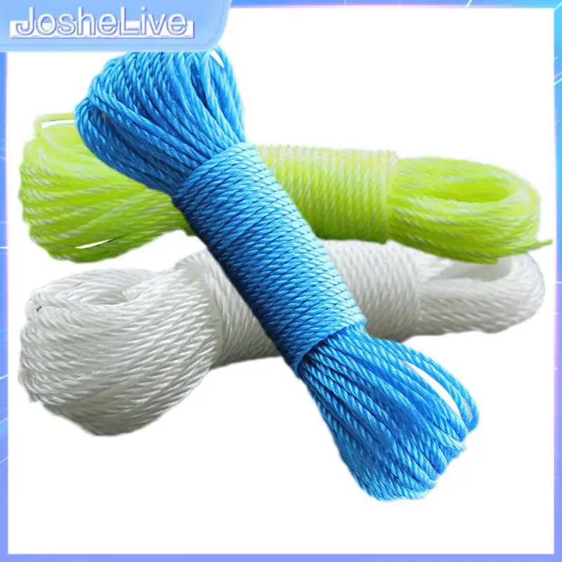 

10m/20m Clotheslines Long Colored Nylon Rope Climbing Traction Tying Shade Net Rope Clothesline Garden Supplies