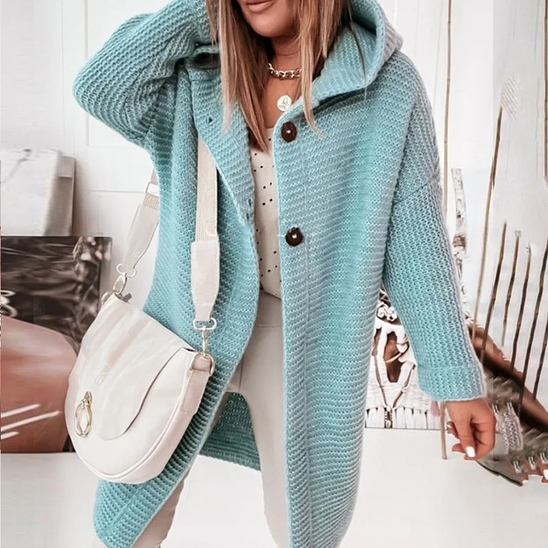 

Вязаный свитер, кардиган на осень и зиму, Свитер оверсайз с длинным рукавом, толстовки, женские свободные длинные кардиганы, Rebeca Punto Mujer