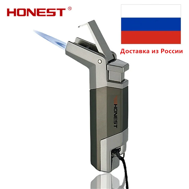 Газовая турбо-зажигалка HONEST зажигалка с синим пламенем и распылителем