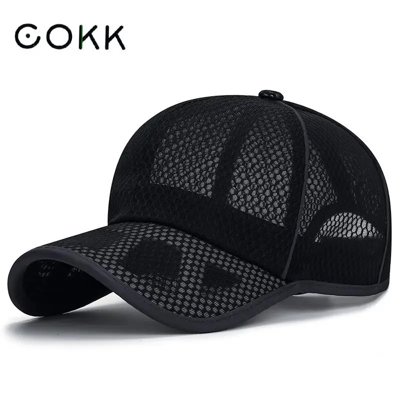 

COKK бейсбольная кепка для мужчин и женщин спортивная шляпа летняя Солнцезащитная сетчатая дышащая уличная спортивная Беговая кепка мужская...
