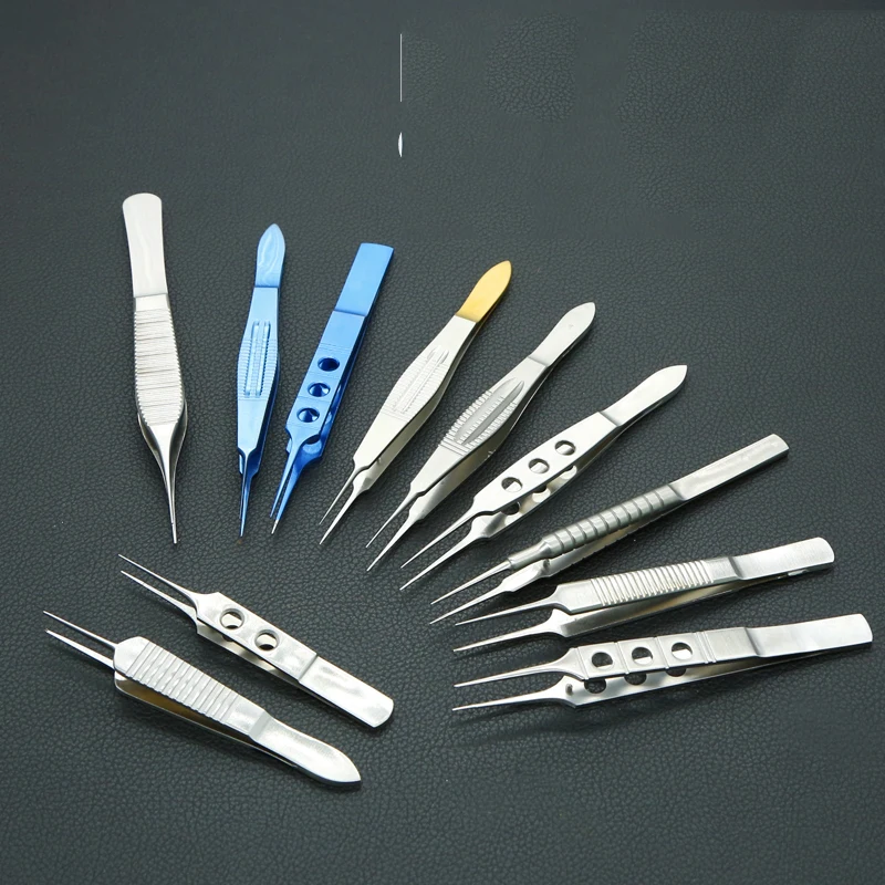 Ophthalmology Toothed Tweezers Cosmetic Plastic Stitches Removal Tweezers Surgical Tools Hook Double Eyelid Fat Tweezers Liposuc