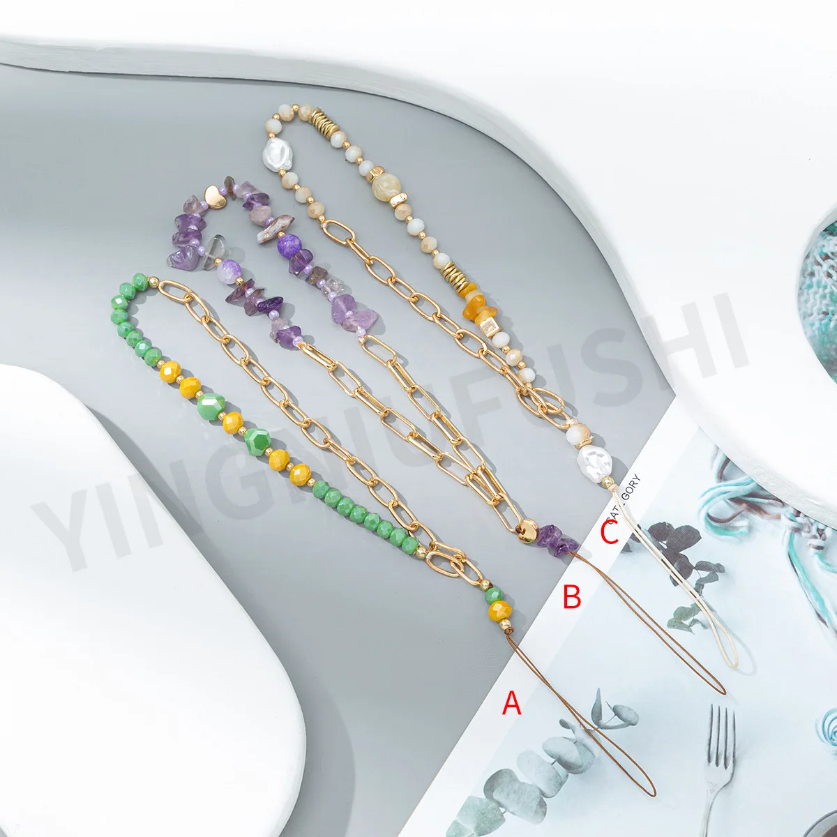 Korean Crystal Mobile Phone Chain Ladies Short Temperament Anti-lost Mobile Phone Lanyard Wholesale