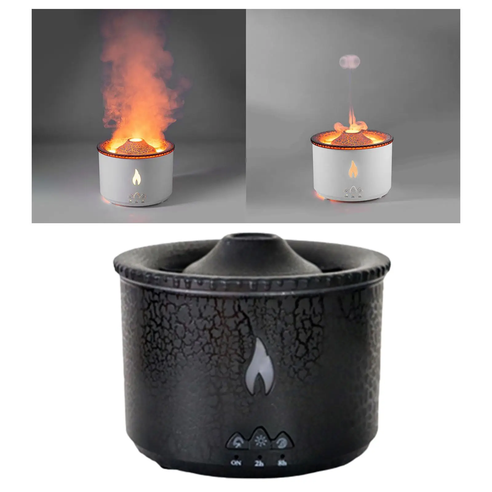 Auto Shut Off 360ml Aroma Diffuser Essential Oil Flame Diffuser For Living Room Dorm Home Desktop Personal