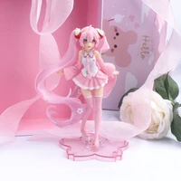 new anime hatsune miku action figure miku kawaii collection model pink sakura rabbit doll collectible model toys cake decor