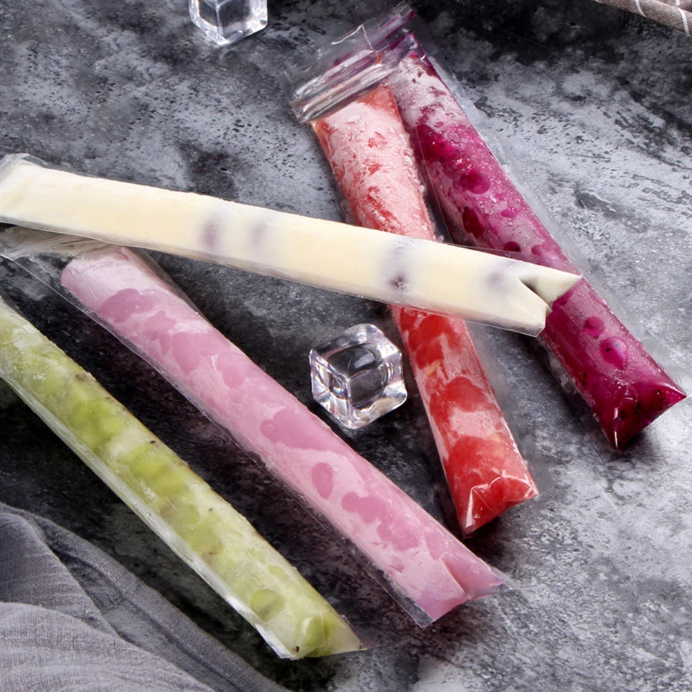 

Disposable Ice Popsicle Molds Bags BPA Free Candy Freezer Tube Snacks Maker Pouch Freeze Pops For Smoothies Yogurt Sticks