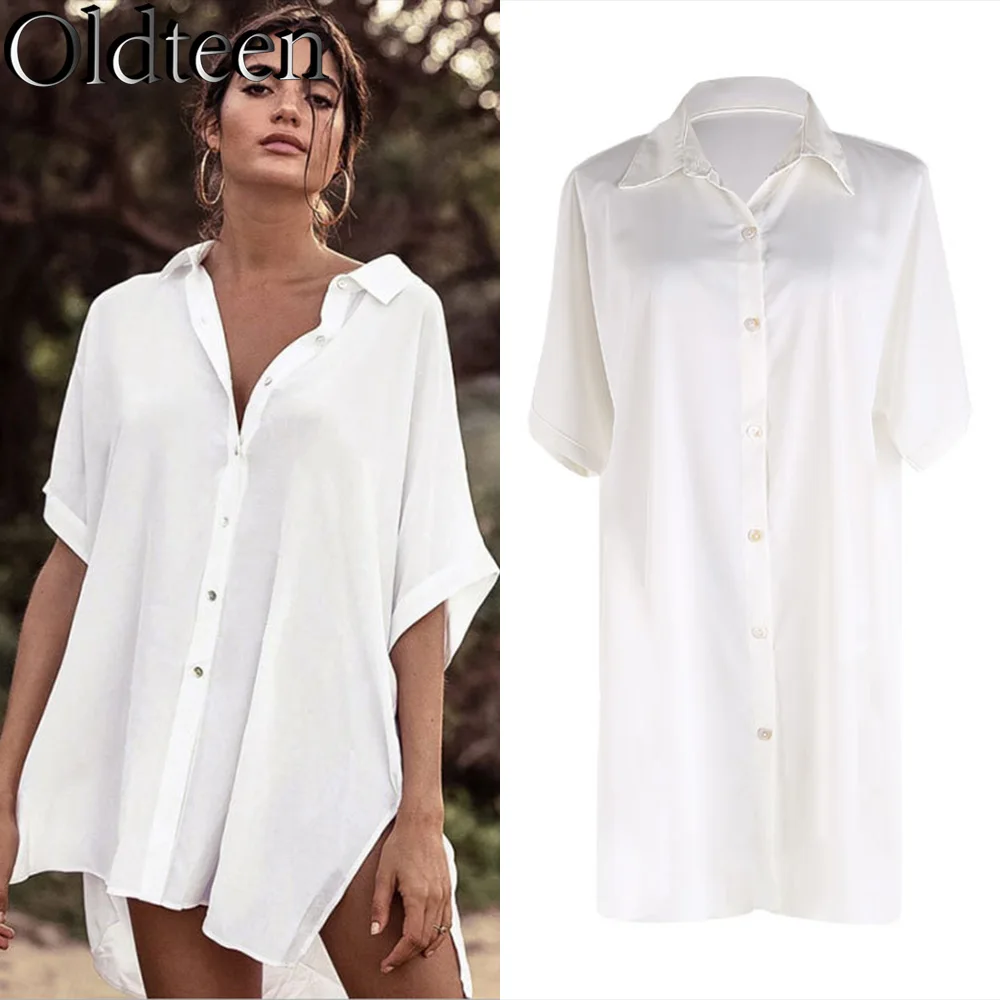 

Европейская и американская новая рубашка с коротким рукавом, свободное пляжное пальто, женская верхняя одежда для купания, женская накидка для бикини