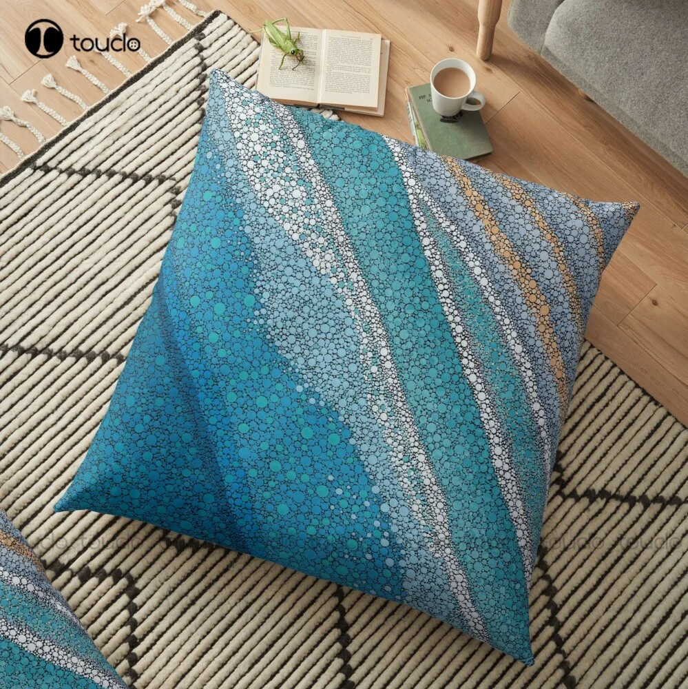 

With The Tides Throw Pillow Outdoor Pillows Polyester Linen Printed Zip Decor Pillow Case Home Hotel Fashion Bedroom Comfort