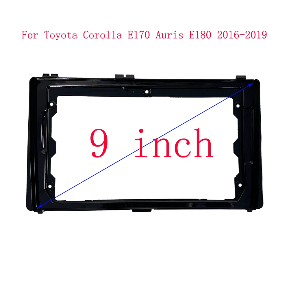 Фото Рамка автомобильного радио для Toyota Corolla E170 Auris E180 2016-2019 9-дюймовый 2DIN стерео панель жгут проводов кабель питания декодер Canbus №2
