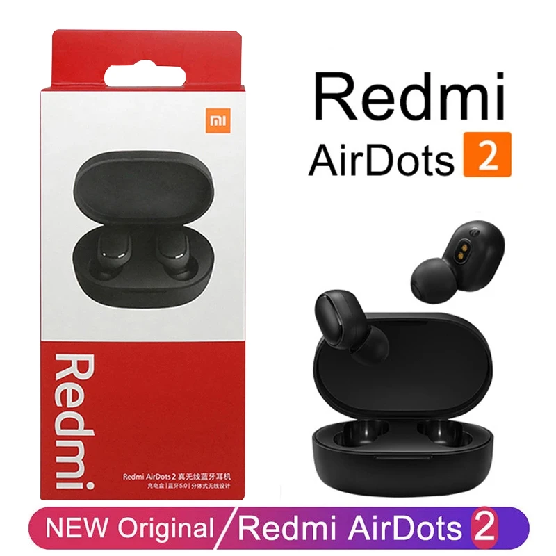 Xiaomi Redmi Airdots 2 Earphones Mi Original Xiaomi True Wireless Headphones Bluetooth Air Dots Headset TWS Earbuds Control images - 6