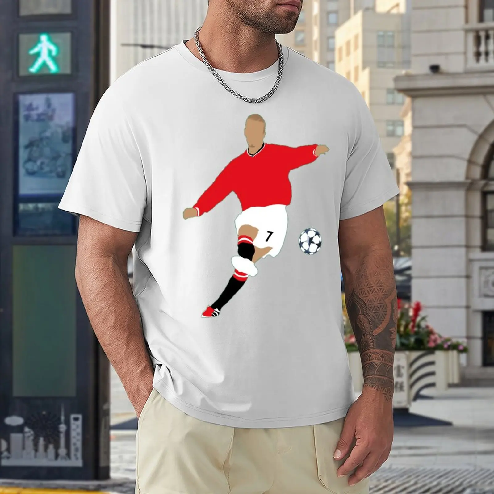 

England 2 Davids And Beckhams Soccer Team Sport Title Casual Graphic Top Tee High Grade Activity Competition Eur Size