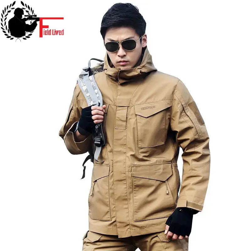 Tactical Jacket Men Camouflage US Army M65 Military Uniform Jacket Camo Hooded Trench Coat long Army Style Windbreaker Male