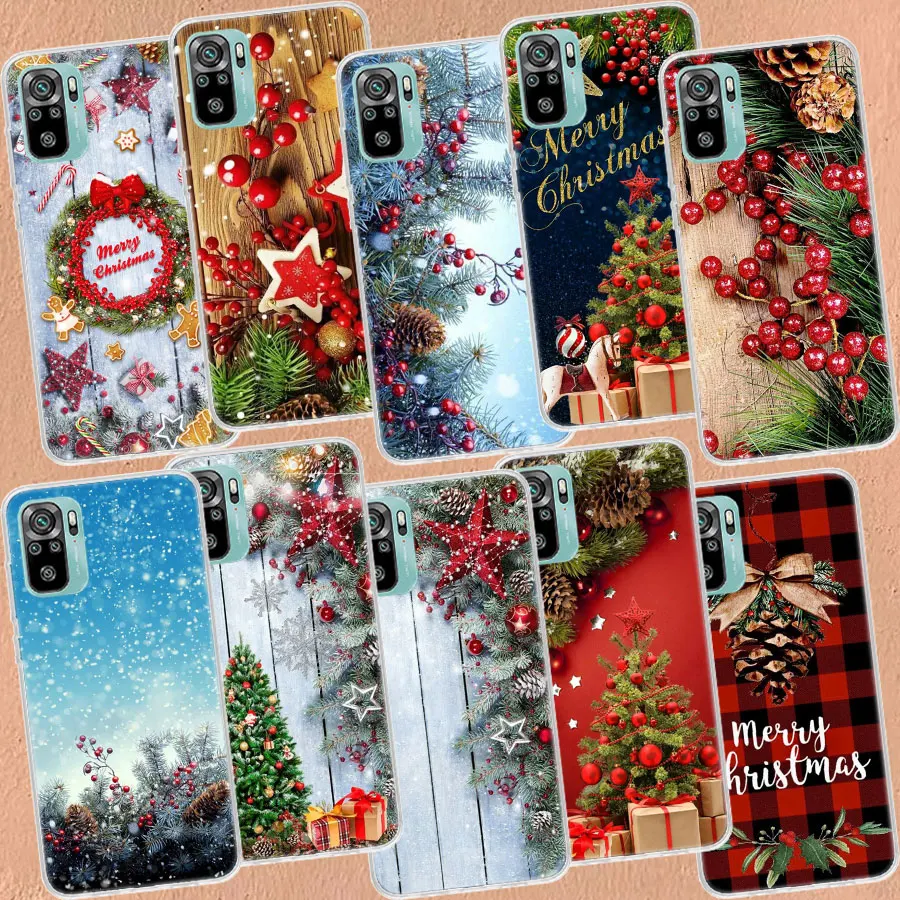 Christmas Tree Elk Phone Case For Xiaomi Poco X3 Nfc X4 Gt M3 M4 M5 M5s X5 Pro 5g F3 F2 F1 Mi Note 10 Lite A3
