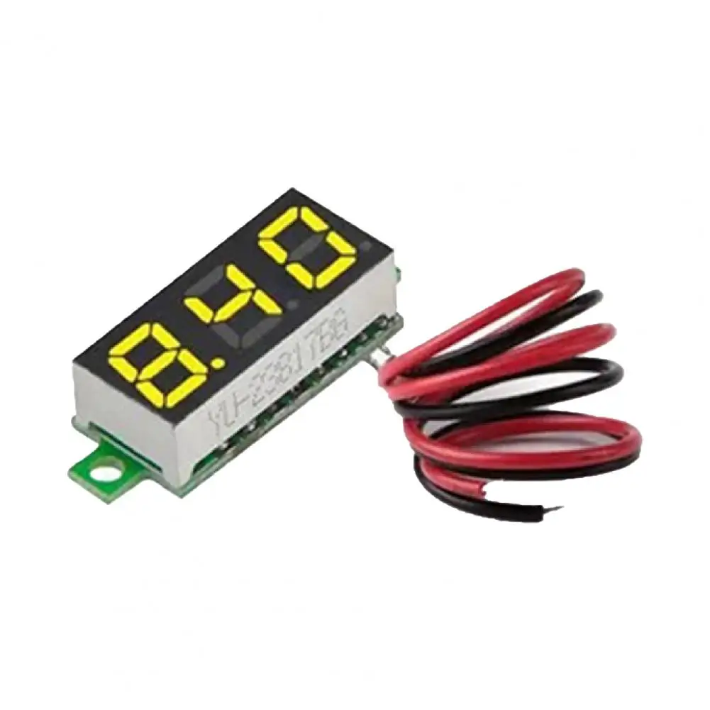 

Voltage Tester Adjustable High Accuracy Mini 0.28-Inch Two-Wire Digital Voltmeter Car Volt Meters Cable
