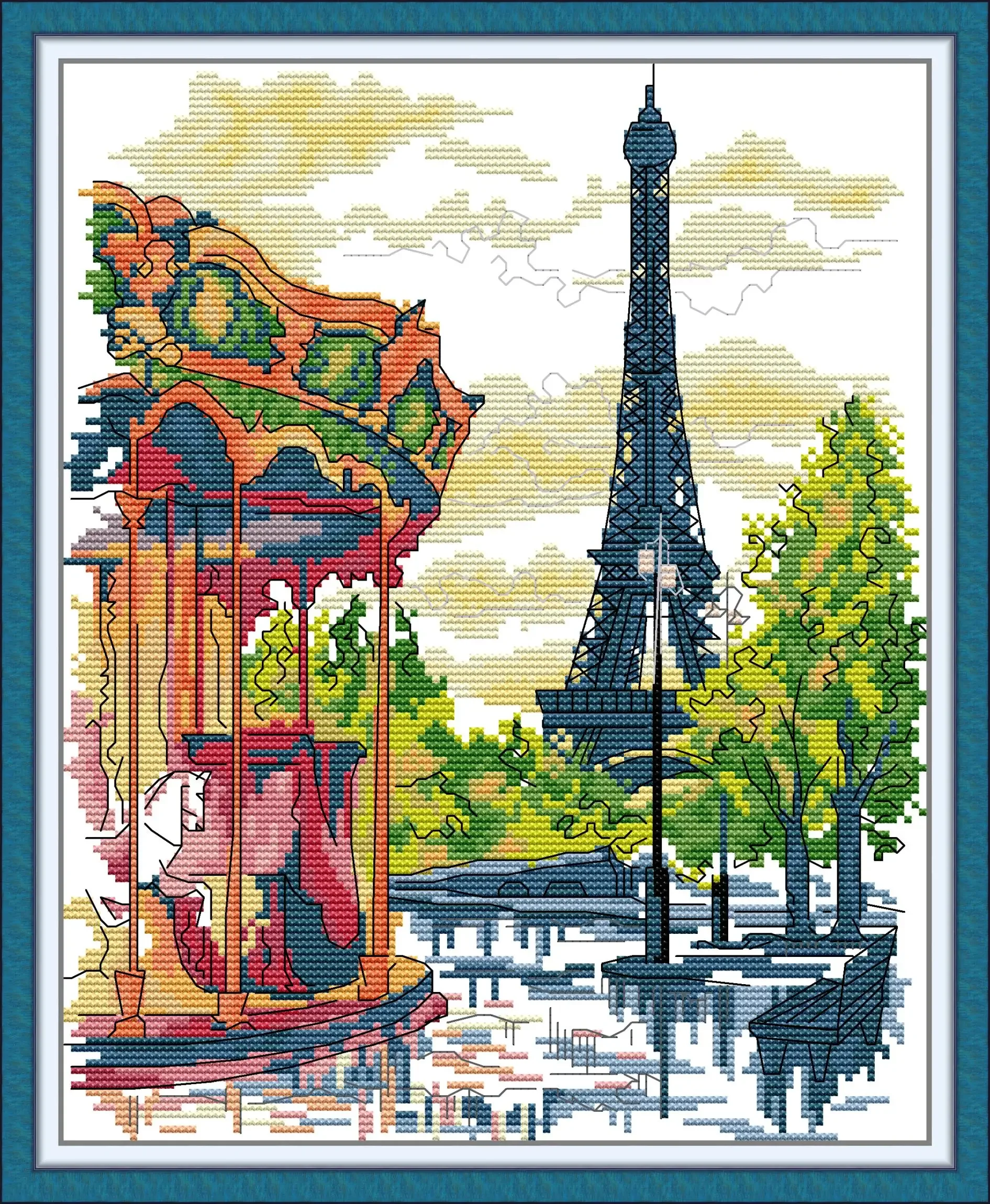 Joy Sunday Новый набор для вышивки крестом с принтом Easy Pattern Aida штампованная ткань