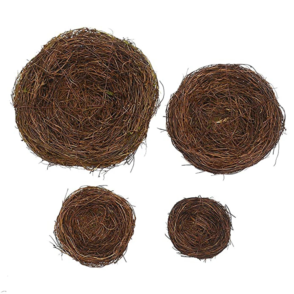 

Easter Decoration Artificial Birds Nest Handmade Craft Simulation Rattan Bird Nest 2022 Happy Supplies For Garden Yard Decor