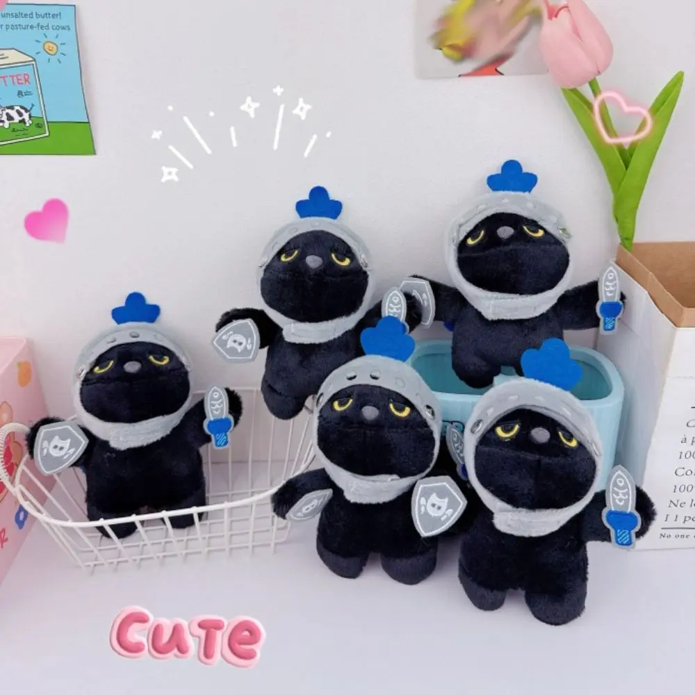 Сопровождающая кукла Щит Рыцарь Кот Плюшевая Брелок Милый кот игрушка Подвеска