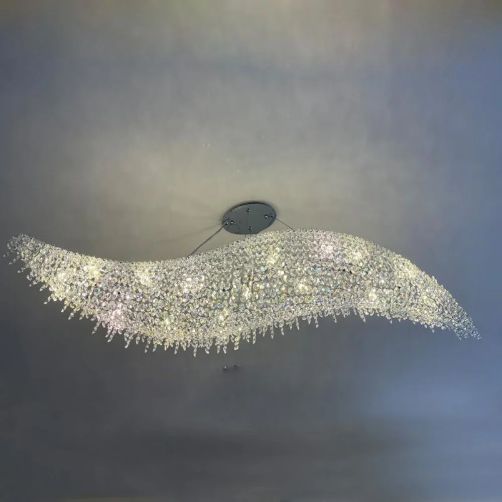 New K9 crystal chandelier long island living room villa S shape dining room lights shop window decorative lighting