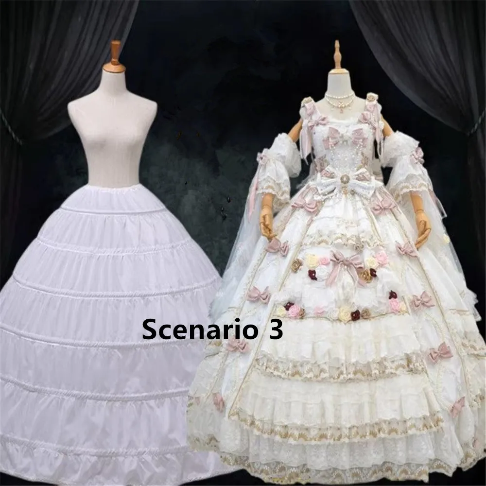 Фото Высококачественный свадебный подъюбник-кринолин с 6 обручами, пышная нижняя юбка для свадебного платья, аксессуары для свадьбы №2
