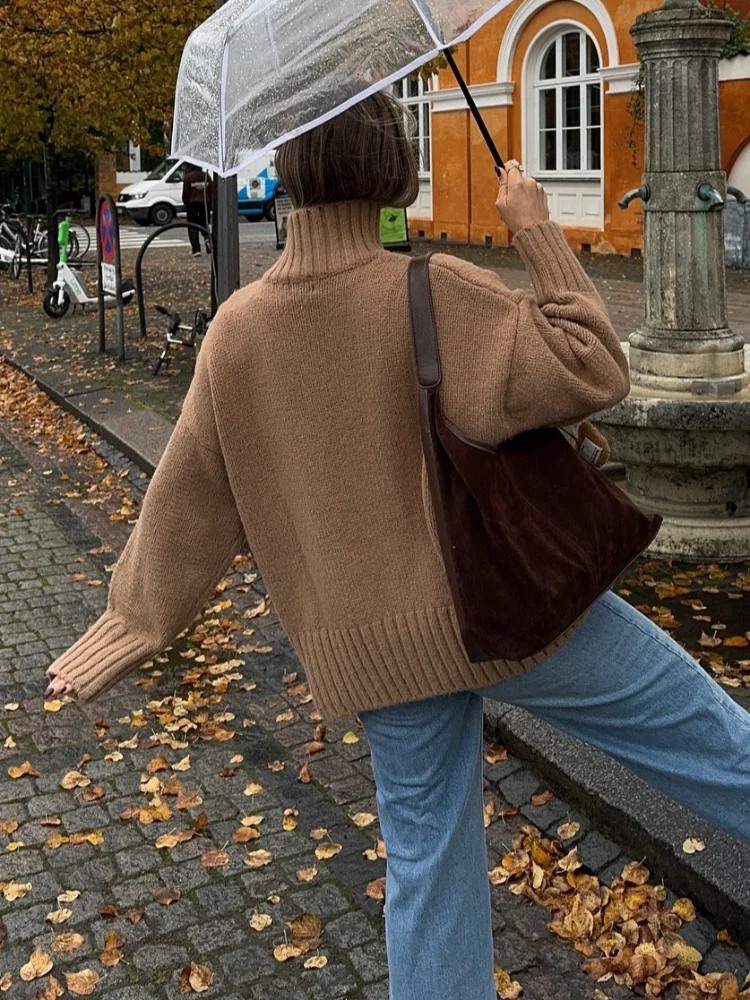 Классический джемпер Kahaki большого размера с высоким воротником для женщин