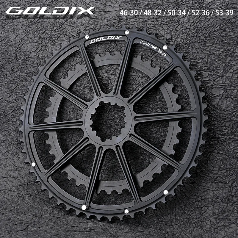GOLDIX 53-39T 52-36T 50-34T 48-32T 46-30T спецификация звездочка шатуна дорожного велосипеда