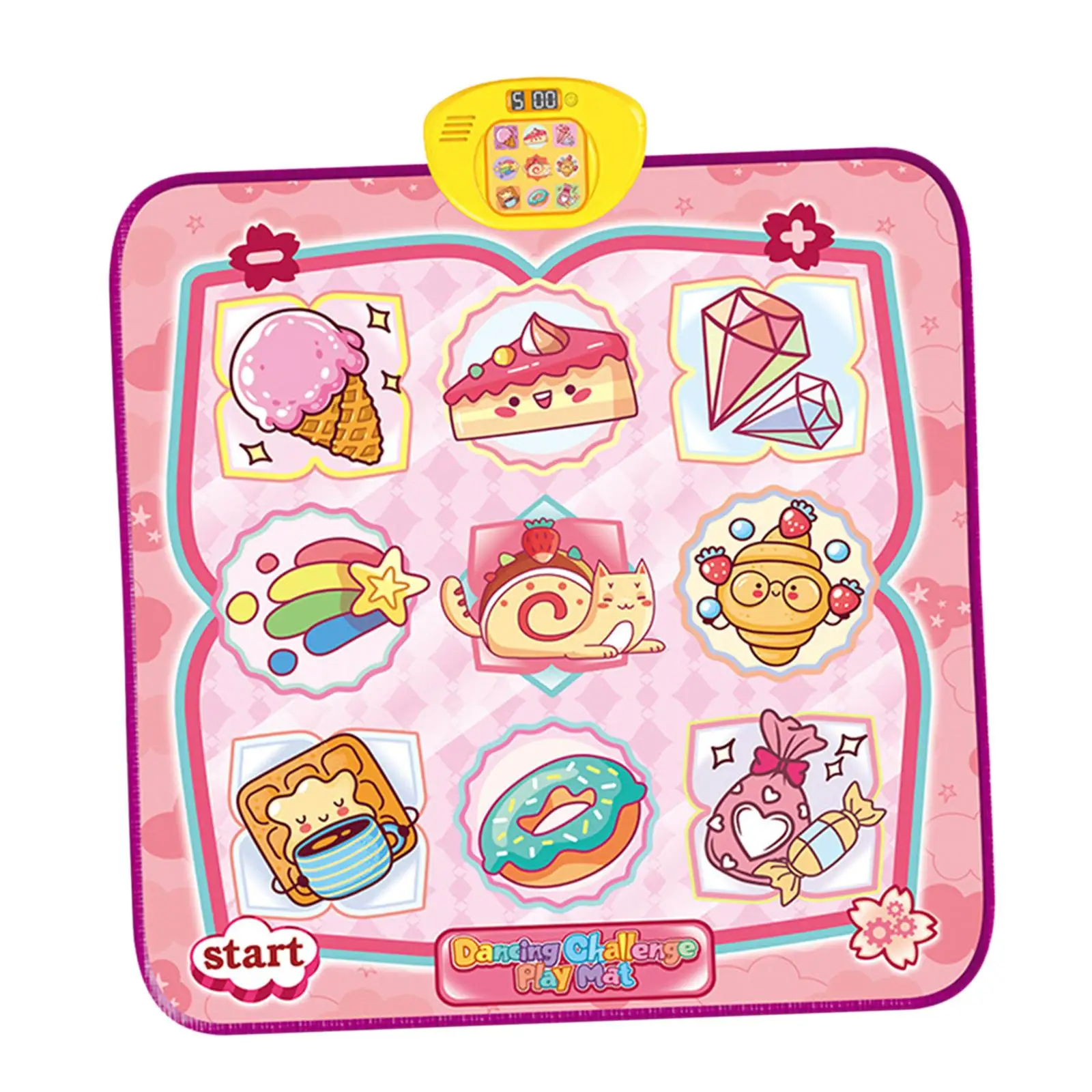 

Dance Mat Anti Slip Dance Pad with LED Lights Birthday Gifts Educational Toy Step Rhythm Play Mat for 3 ~ 12 Year Old Girls