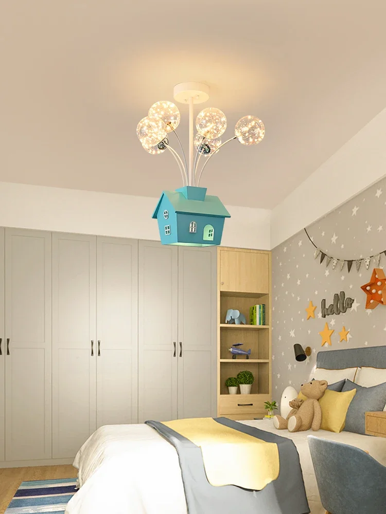 Люстра для детской комнаты лампа девочек шар полный звезд небольшого дома