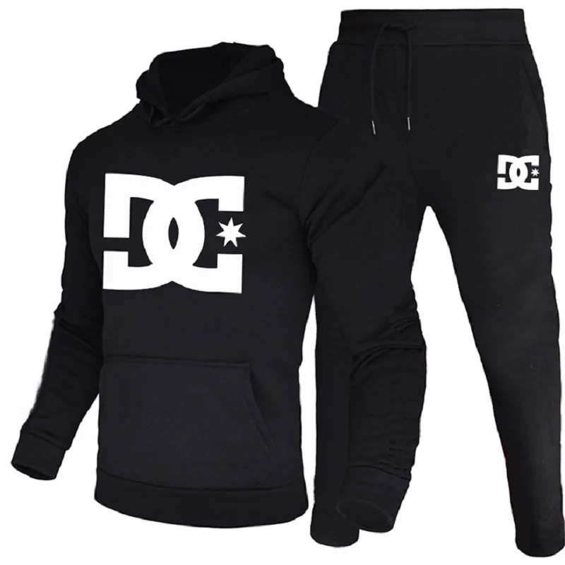 

Autumn&Winter New Men's Tracksuit 2 Pieces Set Sweatshirt + Sweatpants Sportswear Hoodies Casual Mens Clothing Hoodies Suit