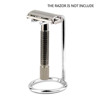 men steel safety razor stand double edge z frame art accessories holder razor metal shaver tool support