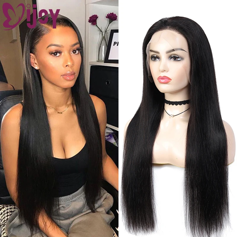 13x4 Lace Frontal Human Hair Wig 4x4 Lace Closure Wigs For Black Women Brazilian Straight Lace Frontal Wig Non-Remy IJOY