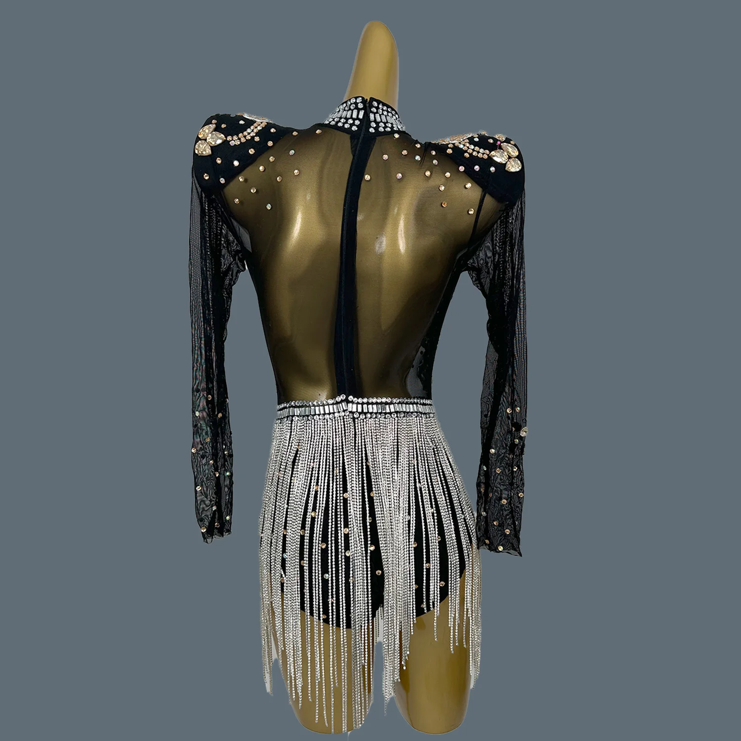 Женский боди с бахромой